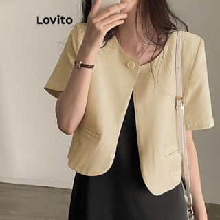 Lovito thanh lịch Blazer có nút trơn dành cho nữ LNM69297