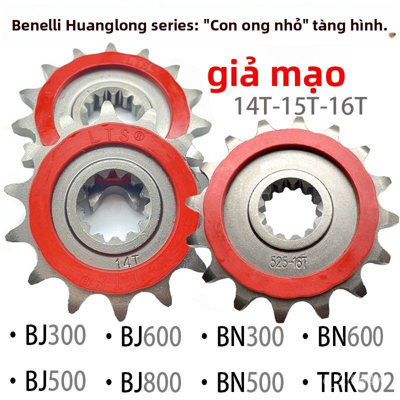 Bộ nhông xích giảm tiếng ồn xe máy Benelli Leoncino BJ600 BJ300 BJ500 vận hành êm mượt