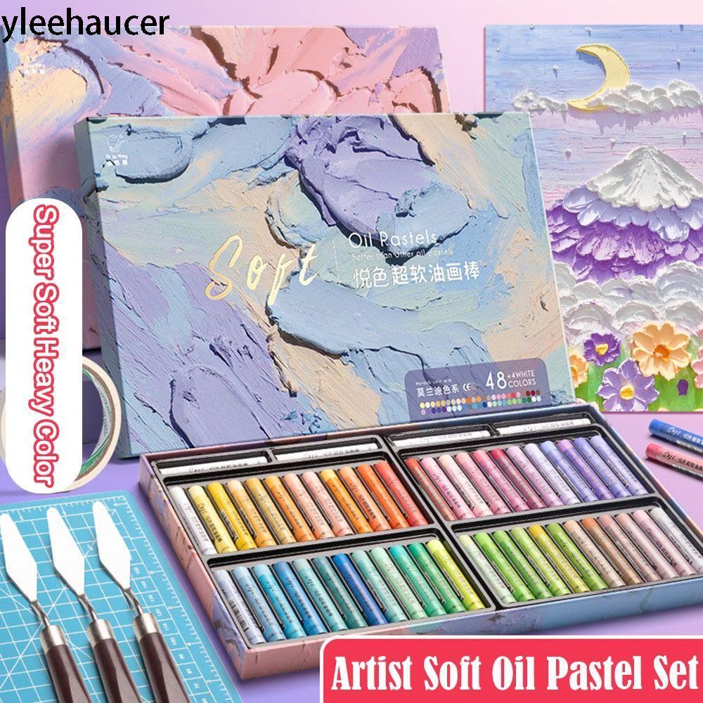 YLEEHAUCER Artist Soft Oil Pastel Set, Bút chì vẽ tranh an toàn chuyên nghiệp, Quà tặng 24 / 36 / 48