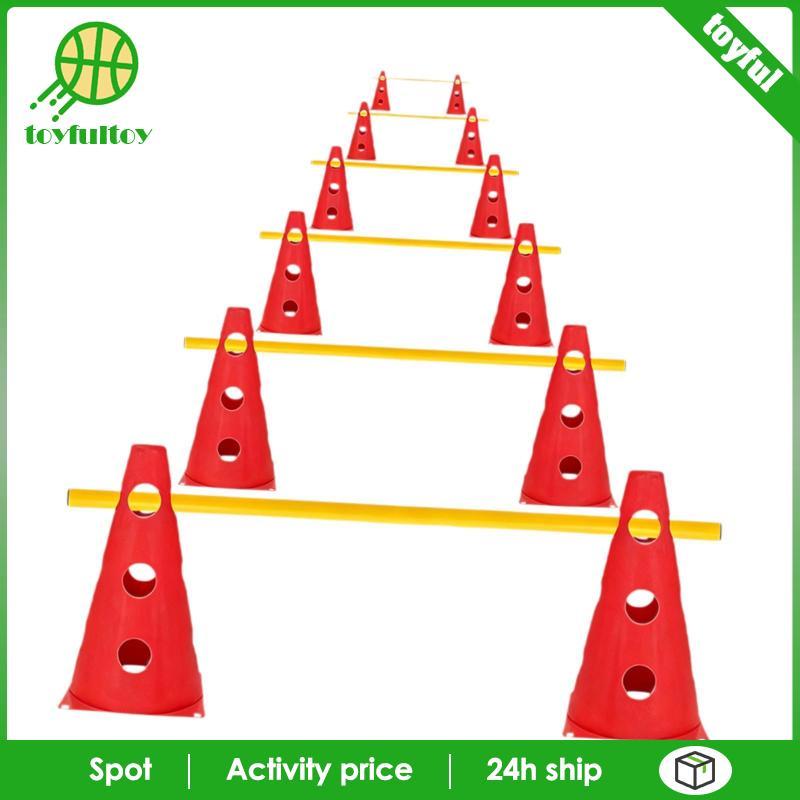 Thiết bị nhanh nhẹn cho chó Chó nhanh nhẹn Hurdle Cone Set Hurdle Jump Hoop 3 chiếc