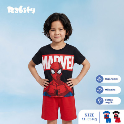   Đồ bộ thun tay ngắn Spider-Man Marvel bé trai Rabity 560.903