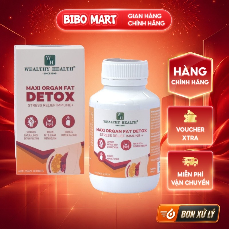 Viên Uống Giảm Mỡ Máu Maxi Organ Fat Detox 60 Viên - Bibo Mart