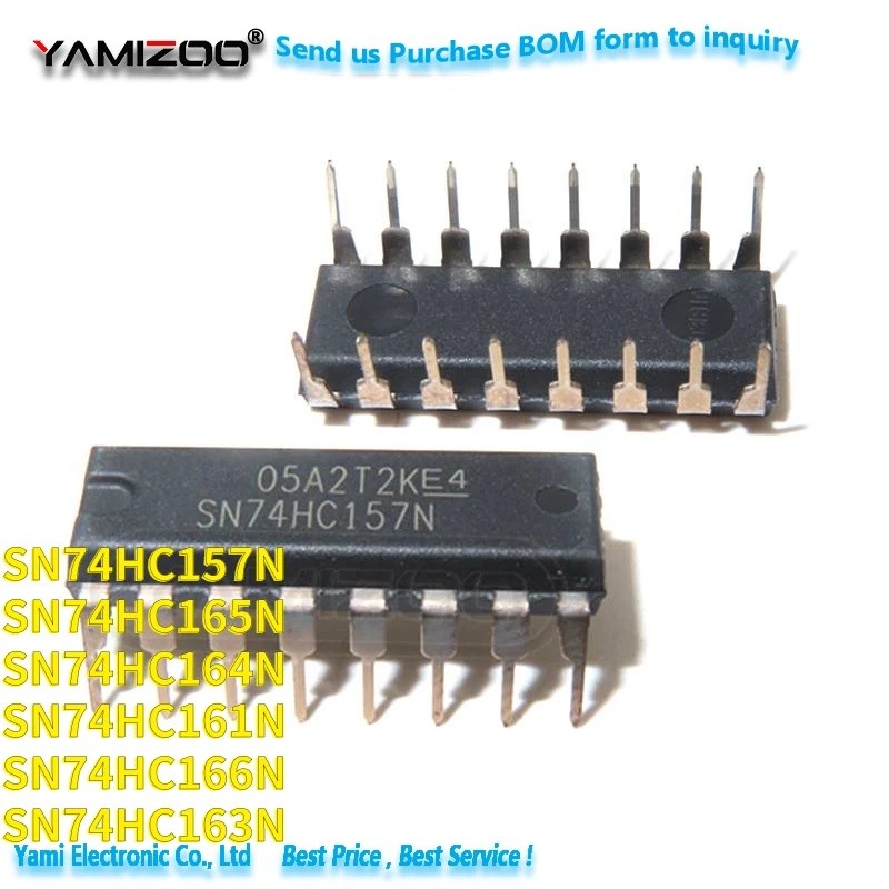 5 CHIẾC SN74HC165N 74HC165N DIP-16 74HC165 SN74HC157N 74HC157N SN74HC161N 74HC161N 74HC164N SN74HC16