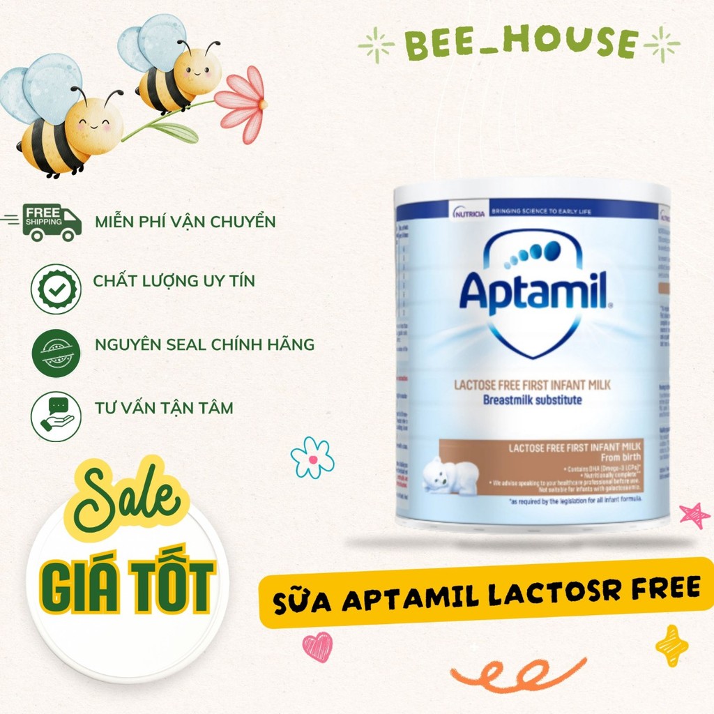 [DATE 2027] Sữa Aptamil Free Lactose UK dành cho bé bất dung nạp Lactose 400gr - Bee house hà nội