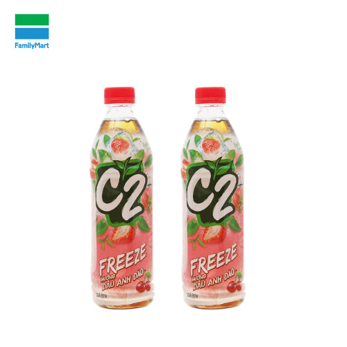 Combo 2 Trà Đen C2 Hương Dâu Anh Đào Freeze 455ML