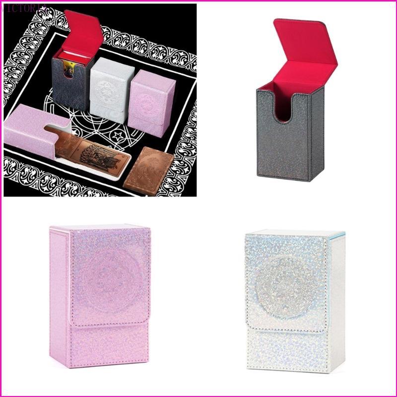 VIC PU Leather Tarot Card Storage Box Game Deck Holder Sun Moon Storage Container
