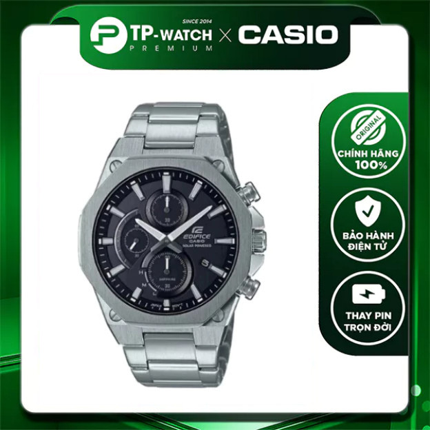Đồng Hồ Nam Dây Thép Casio Edifice EFS-S570D-1AUDF Chính Hãng - EFS-S570D-1A Kính Sapphire - Pin Năn