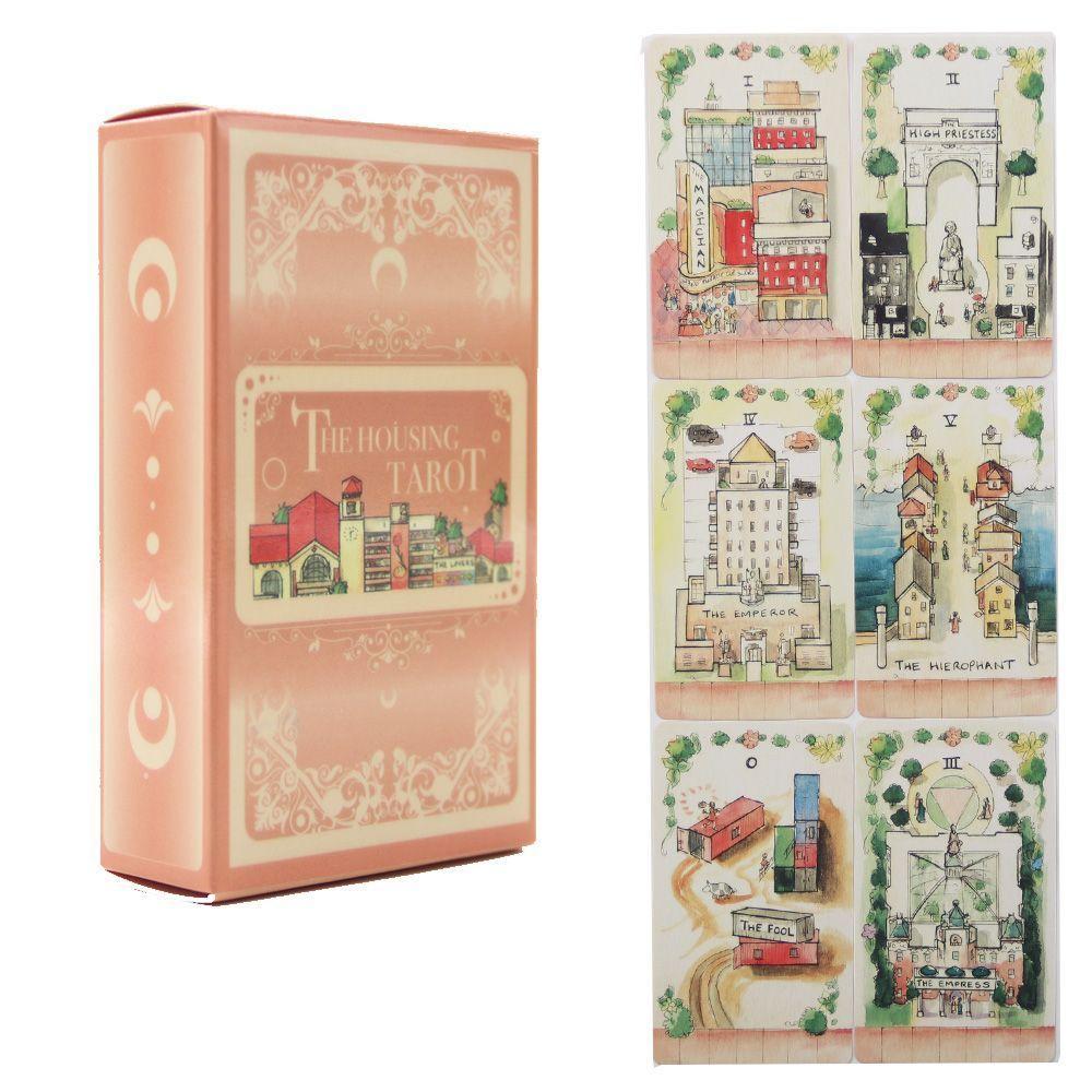 The Housing Tarot The Housing Tarot English 78 Miếng Khoảng 10,5 * 6cm Thẻ trò chơi bảng giải trí Sả