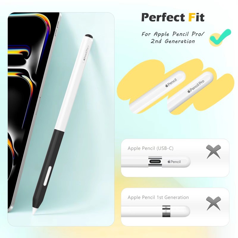 Ốp Bảo Vệ Cho Apple Pencil Pro Chống Trầy Xước Silicon Mềm Stylus Bút Dành Cho Apple Pencil 2 Máy Tí