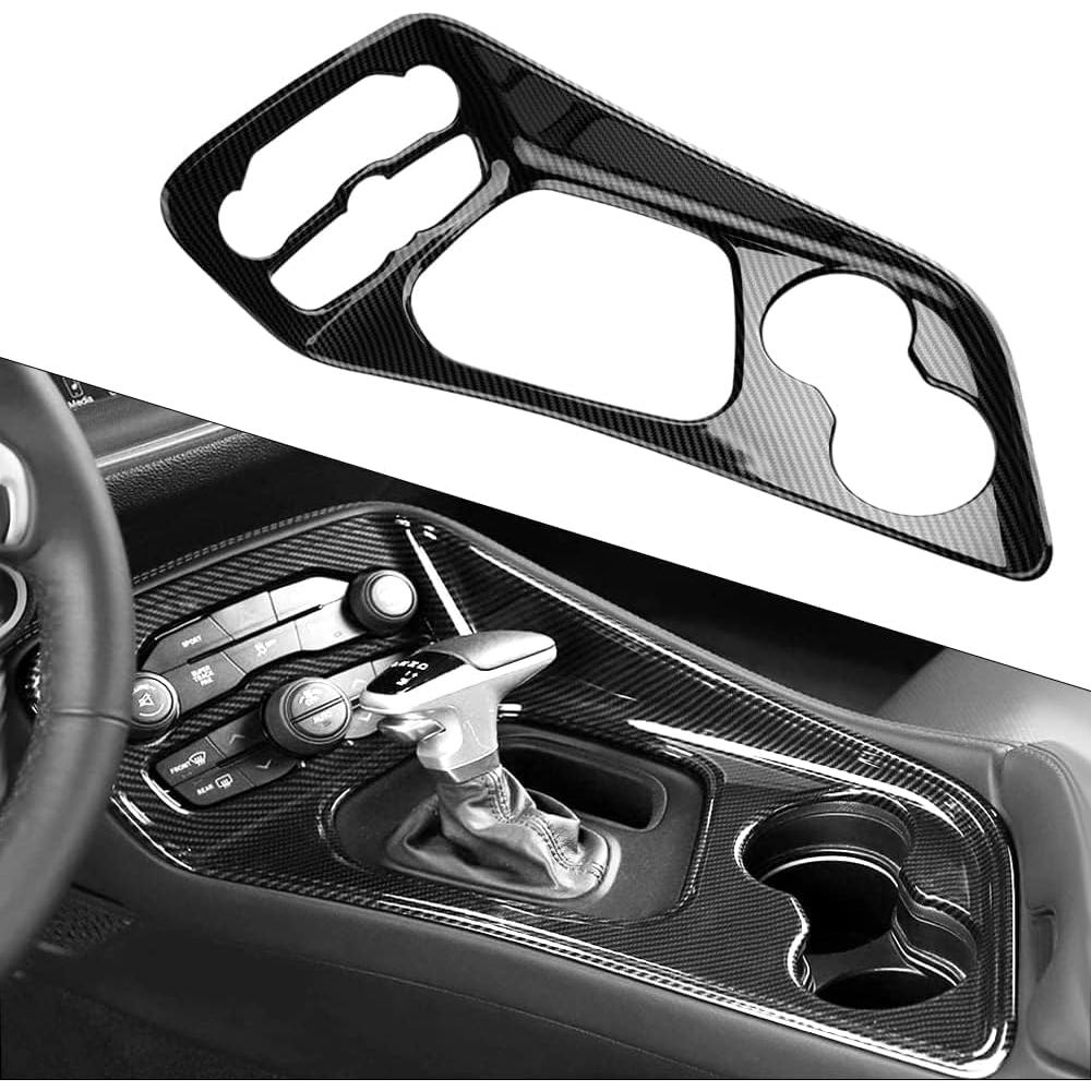 Karltys Gear Dịch Chuyển Bảng Viền Dành Cho 2015-2024 2025 + Dodge Challenger Sợi Carbon Bảng Điều K