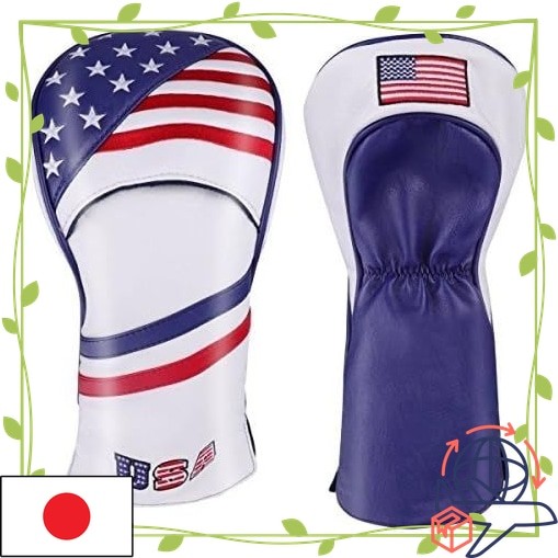 【Direct From Japan】Head Cover Custom Design USA Flag Driver Fairway Wood Utility Putter DR FW UT Sel