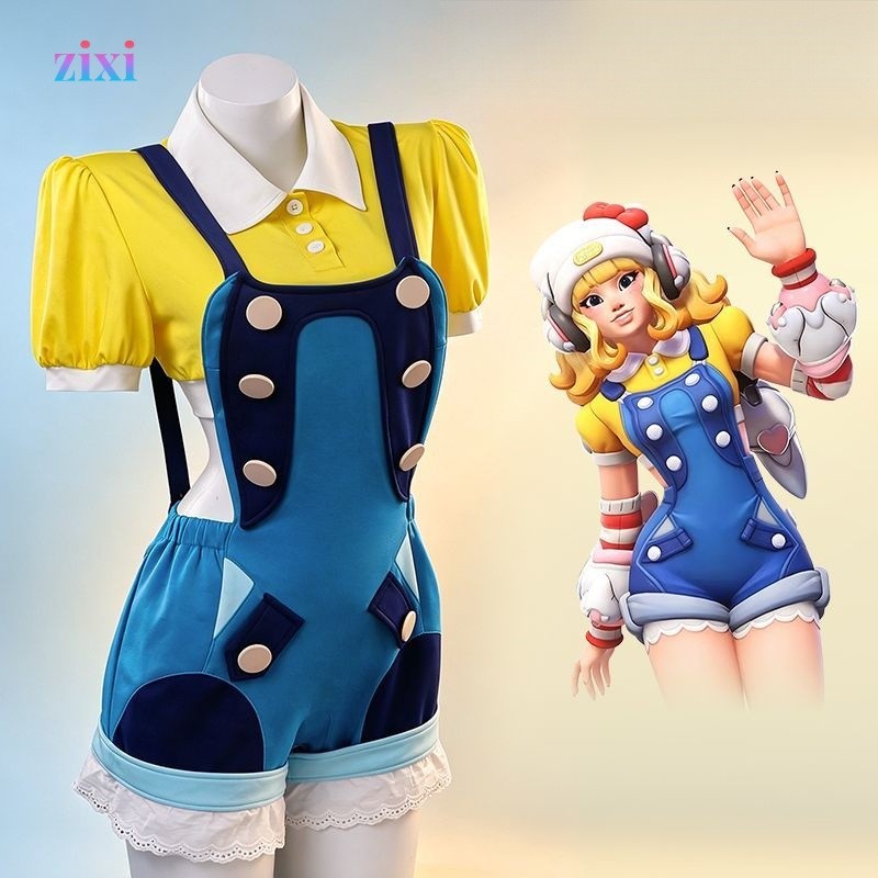 Trang phục cosplay Overwatch 2 Juno, hợp tác sân khấu cosplay, hội nghị anime, bộ áo liền quần màu v