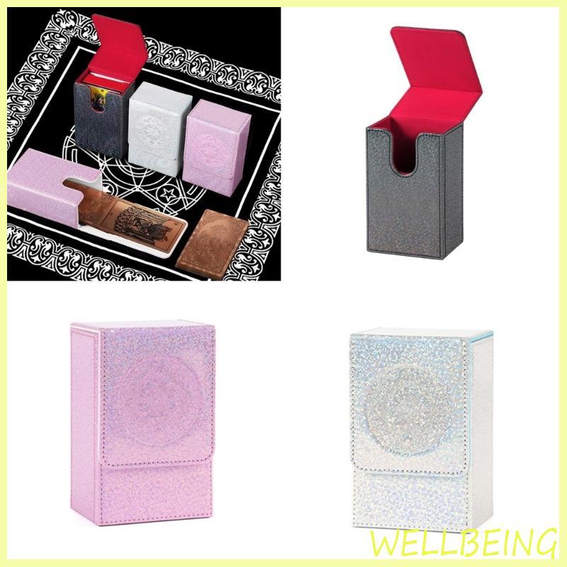 Well PU Leather Tarot Card Storage Box Game Deck Holder Sun Moon Storage Container