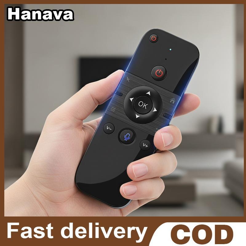 (Hanaya) M8 Air Mouse Điều khiển từ xa bằng giọng nói Bàn phím Mini không dây 2.4G Nhẹ cho Android T