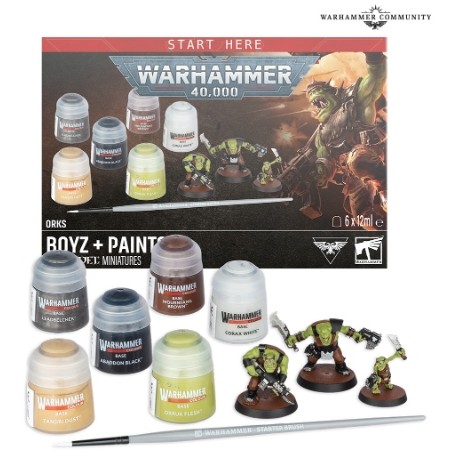 ORKS + PAINTS SIM+TRA CHN POL/SCAND - PAINT SET - GAMES WORKSHOP - 60-05