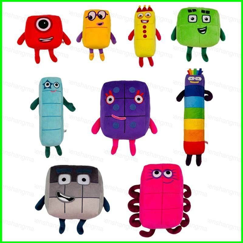 PS1 Numberblocks Đồ Chơi Sang Trọng 1-9 Búp Bê Nhồi Bông Bé Toán Học Khai Sáng Hoạt Hình Hoạt Hình Q