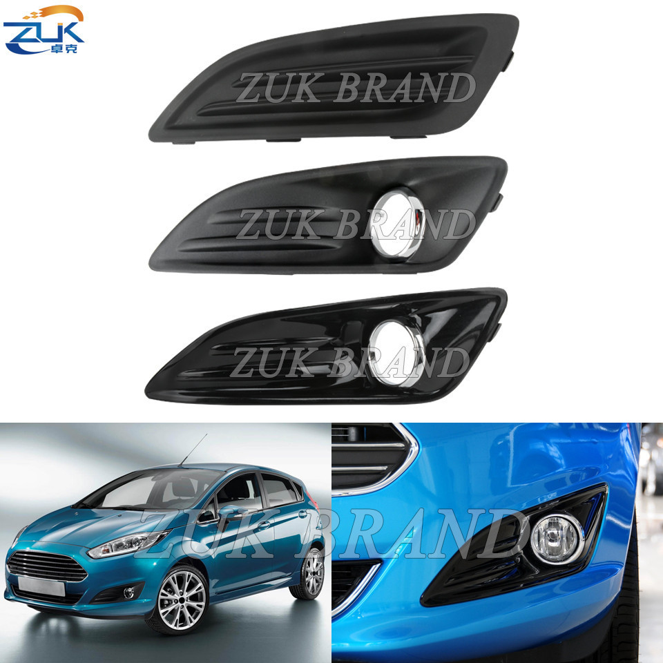 ZUK Kiểu Dáng Xe Cản Trước Đèn Sương Mù Foglights Bao Đèn Sương Mù Trang Trí Viền Cho Xe Ford Fiesta