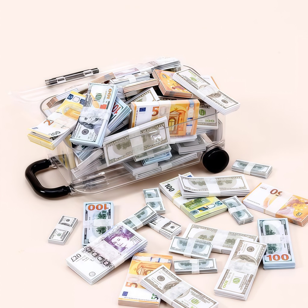 Mô Phỏng Tiền Giấy Giả Tiền Giấy Mini Đô La Euro Nhà Búp Bê Mô Hình Đồ Trang Trí Học Sinh Trẻ Em Chơ