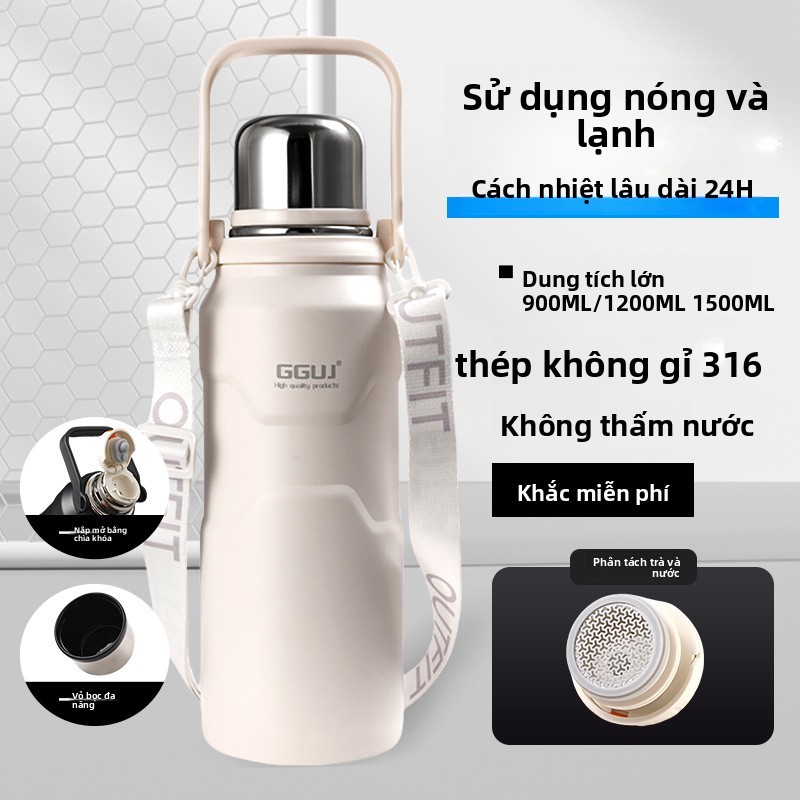 Cốc Nước Ô Tô Giữ Nhiệt Giữ Nhiệt Cốc Nhiệt Dung Tích Lớn Chống Sốc Uống Đôi 316l Cao-