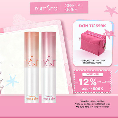 [March Bundle] [Combo Ve-easy] 2 Son dưỡng màu tint Romand Glasting Melting Balm 3.5g