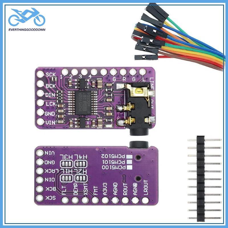 EVER PCM5102 I2S DAC Decoder Module 1 Bộ Bảng Âm Thanh Kỹ Thuật Số Tiếng Ồn Thấp Cho Máy Tính Để Bàn