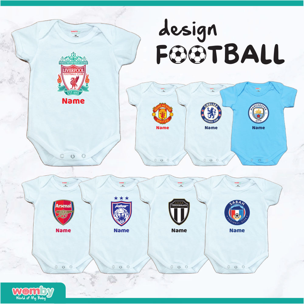 Bộ áo liền quần trẻ em WOMBY CLUB | Rompers Liverpool MU Chelsea Arsenal Man City JDT | 100% Cotton 