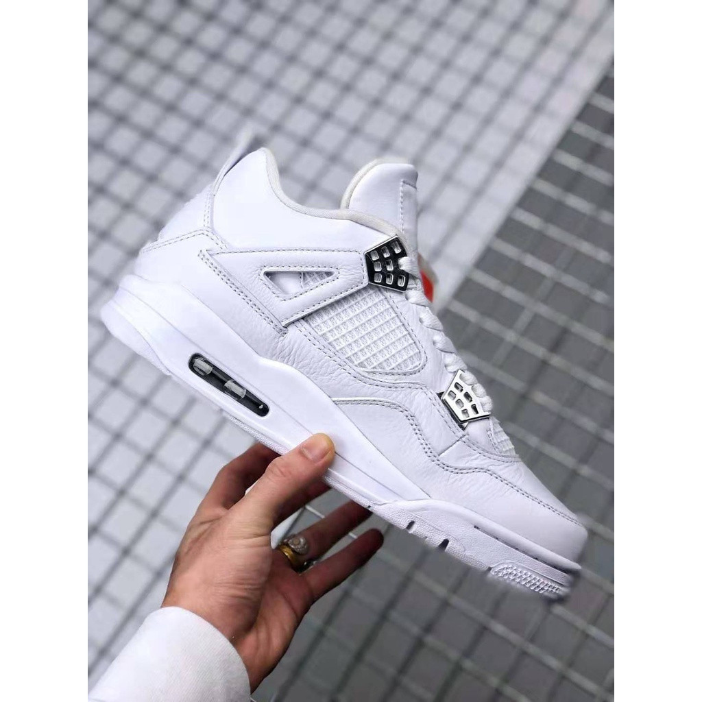 Air Jordan 4 Retro Pure Money khóa bạc trắng 308497Giày bóng rổ -100 FXCJ