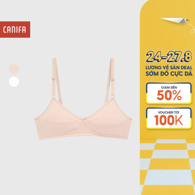 Áo lót bé gái tuổi dậy thì CANIFA áo lót học sinh không gọng mềm mịn thoáng mát 1UB25A002