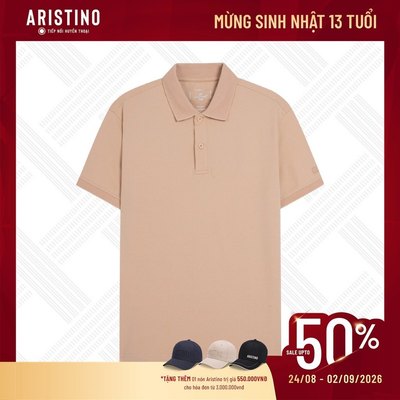 ARISTINO Áo Polo Nam Ngắn Tay Cotton Organic APSR09 Regular Fit Kẻ Jacquard Co Giãn Thoáng Mát Lịch Lãm