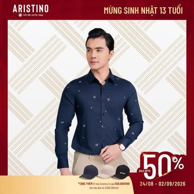 Áo Sơ Mi Nam Aristino form Slim fit, chất liệu thoáng mát, thấm hút tốt - ALS0890S3