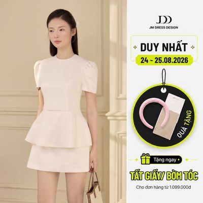 Set Áo Cổ Tròn Chân Đổ 2T02.2601, Chân Váy Thu Đông Dáng A Ngắn 4S01.2601, Set Đồ Modern Lady Cồ Điển By JM