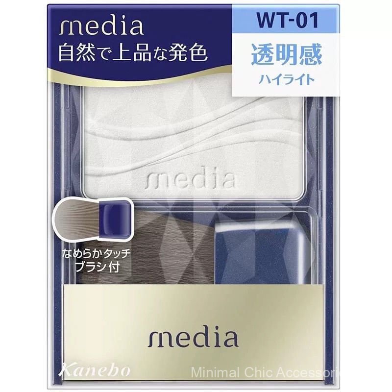 Phấn bắt sáng Kanebo Media WT-01 tạo hiệu ứng căng bóng gương mặt tự nhiên chính hãng