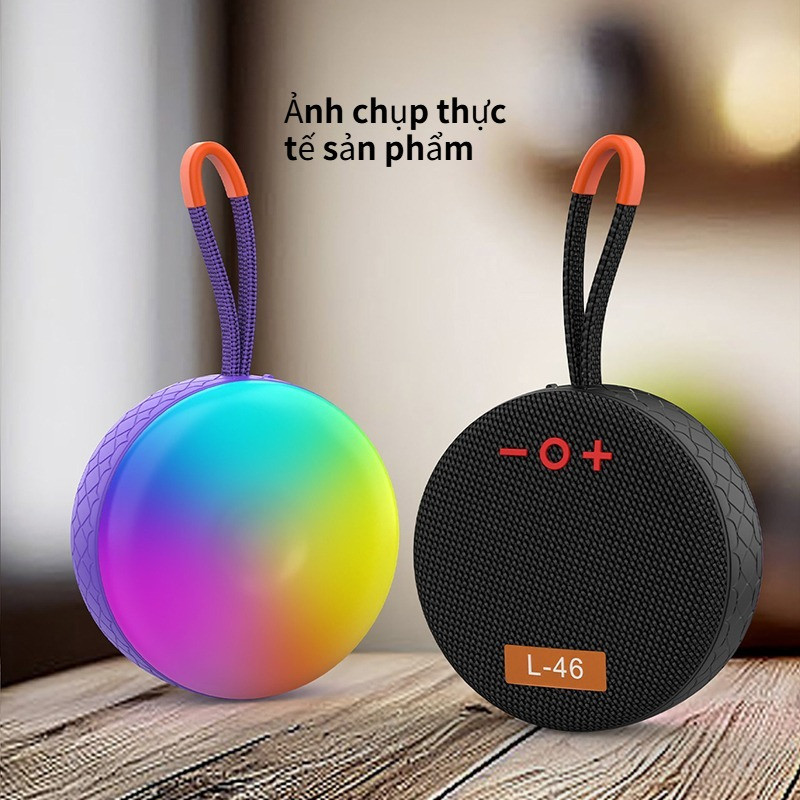 L‑46 Wireless Mini Speaker Bluetooth Connection Multiple LED Light Effects Portable Handheld Speaker
