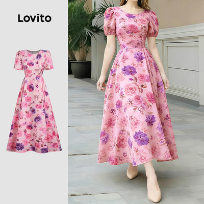 Đầm nữ Lovito xuân hè phong cách thường ngày L190ED049
