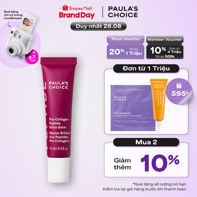 Son dưỡng môi căng mọng và giảm nếp nhăn có màu Pro-Collagen Peptide Gloss Balm Deep Plum 15ml 9590