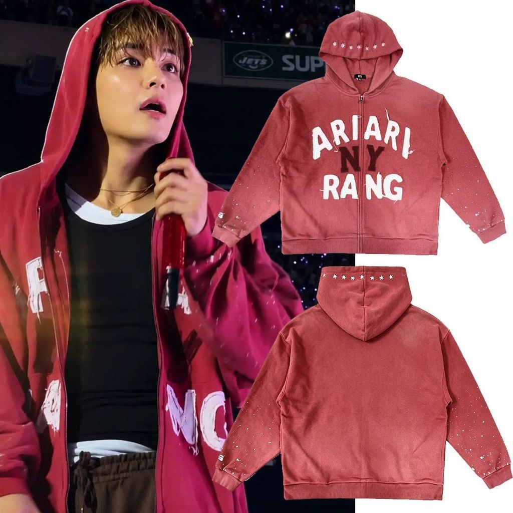 BTS Jimin Pop Up Tour Retro Áo Khoác Áo Khoác Nam Nữ Rời