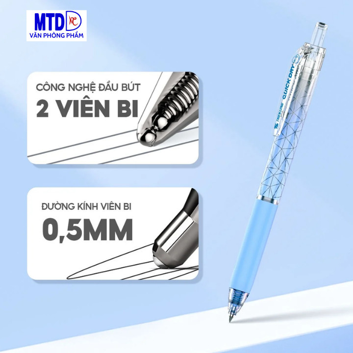Bút gel Quick Dry Thiên Long GEL-033 - Mực khô siêu nhanh, viết êm