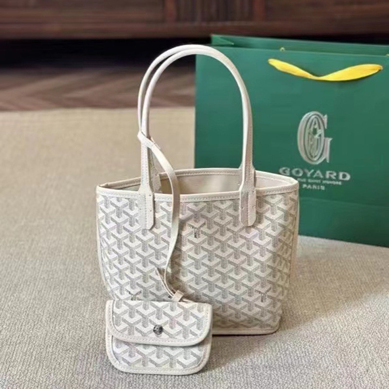 Túi xách Goyard Mini Basket Bag, túi đeo vai đơn, túi mua sắm hai mặt, túi xách tay thời trang, phon