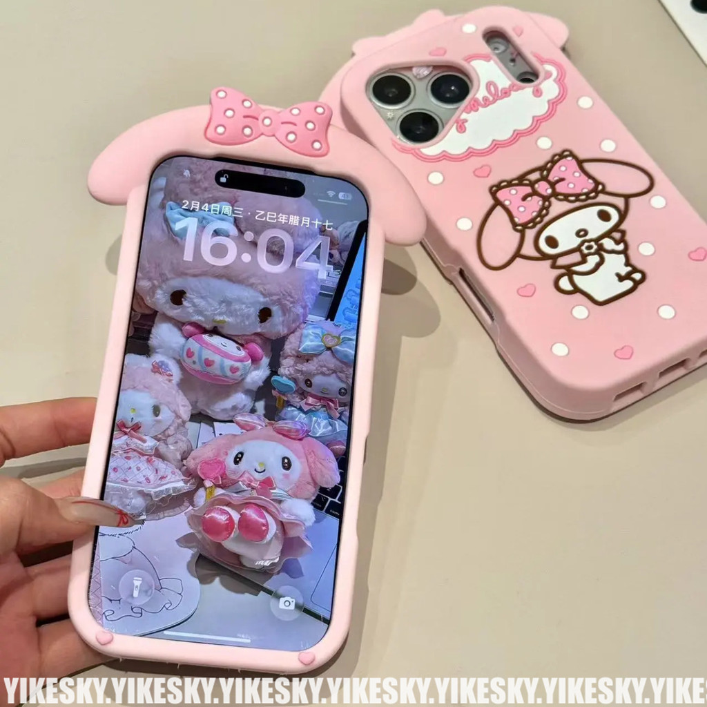 Ốp điện thoại hoạt hình Pink My Melody iPhone14 / 13 Apple 17 / 16 / 15PROMAX