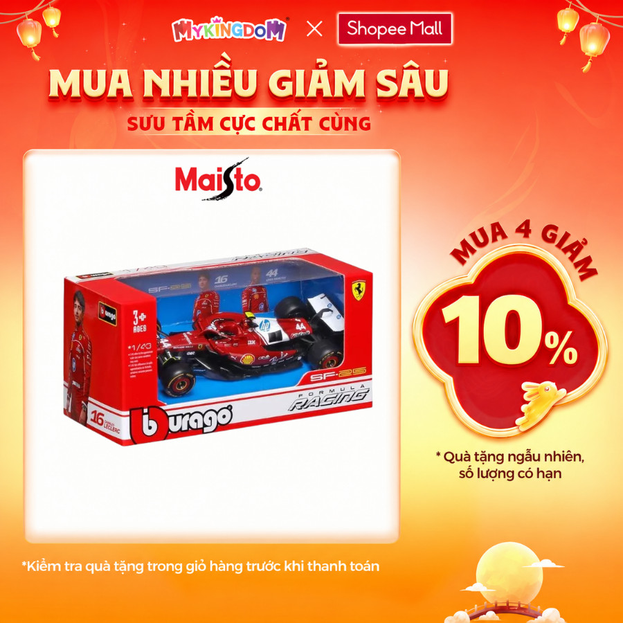 Đồ Chơi Mô Hình Xe Đua F1 1:43 Ferrari Racing SF-25 (2025) Maisto 16-18-36853