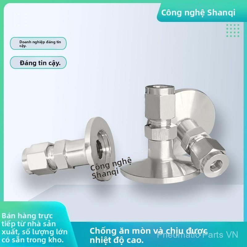 Khớp nối chân không KF16, chuyển KF25 sang ống, inox công nghiệp, kín khít