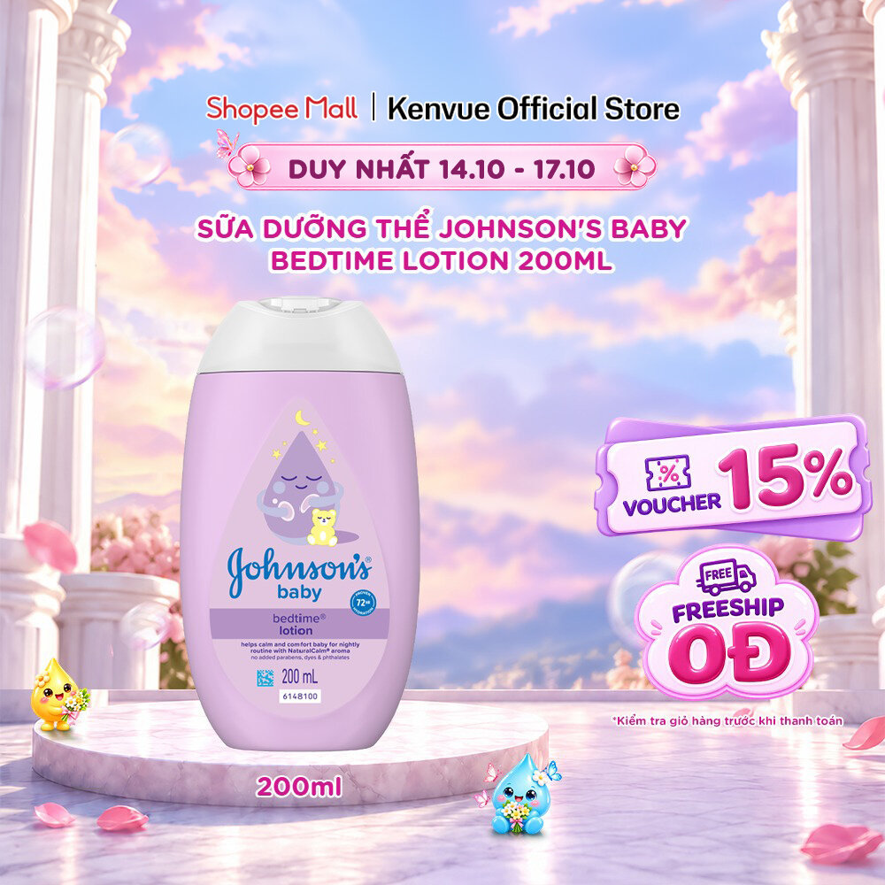Sữa dưỡng thể Johnson's Baby Bedtime lotion 200ml