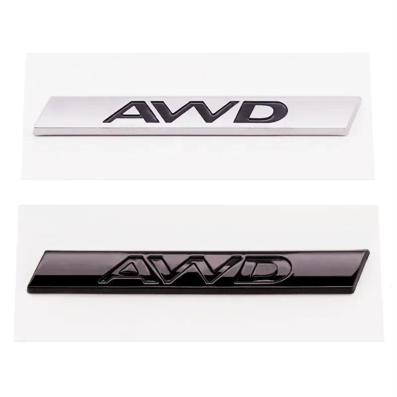 3D ABS Bạc Đen AWD Logo Biểu Tượng XE Phía Sau Thân XE Huy Hiệu Decal Cho Jaguar XE XJL F-PACE AWD M