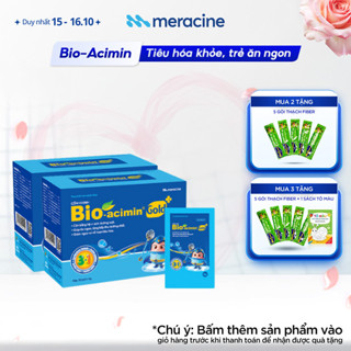 Combo 2 Cốm vi sinh Bio acimin Gold hỗ trợ trẻ ăn ngon tự nhiên bổ sung vi chất và các amin thiết yếu hộp 30 gói