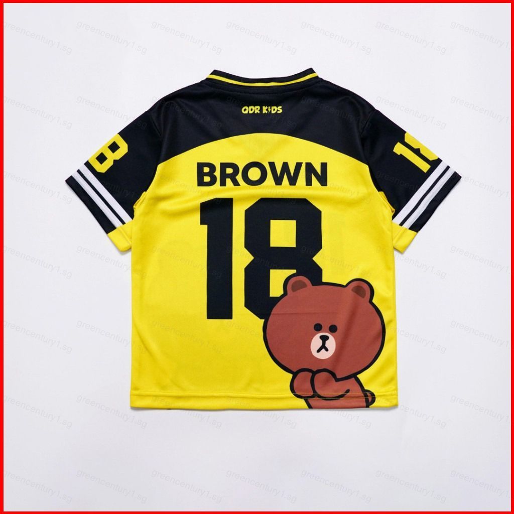 GC1 BROWN gấu số 18 áo thun ngắn tay áo thun hoạt hình áo thun GC1