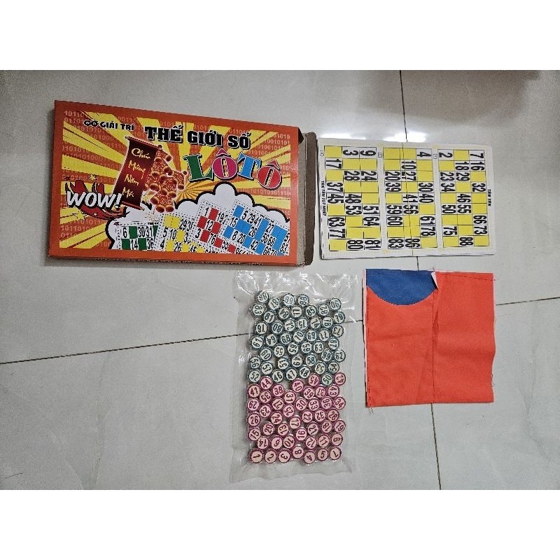 Lô tô số hộp cam - Loto - lô tô cam - Bộ Cờ Lô Lô số giải trí  (Hàng chính hãng) (xài voucher để rẻ 