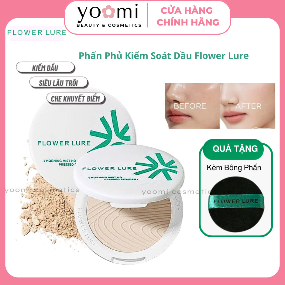 [FLOWER LURE] Phấn Phủ Kiểm Soát Dầu Flower Lure Lâu Trôi Kiềm Dầu Chống Nước Làm Sáng Và Đều Màu Da