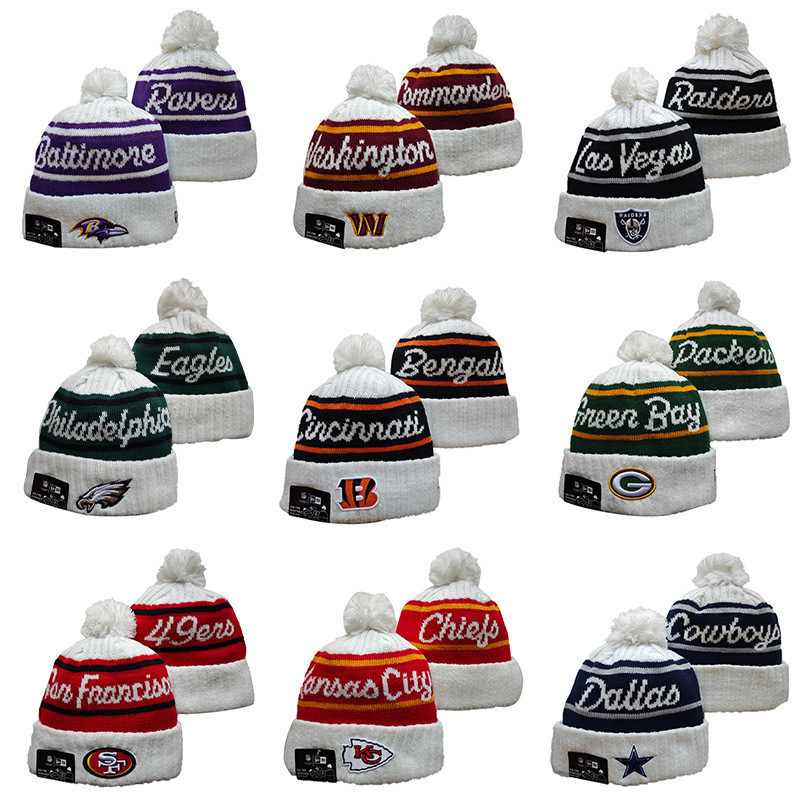 Beanies Đại Bàng Trắng Raiders 49ers - Dệt Kim Thêu Cho Mùa Đông