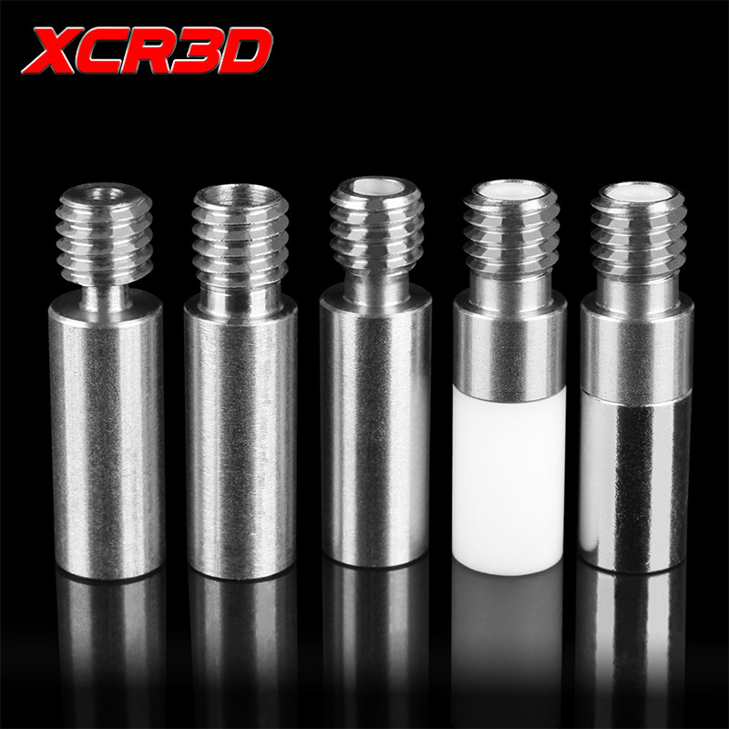 XCR 3D Máy In Phần Tất Cả Kim Loại PTFE Ống Thép Không Gỉ Họng V6 Hotend Mịn Tản Nhiệt Cho E3D Heatb