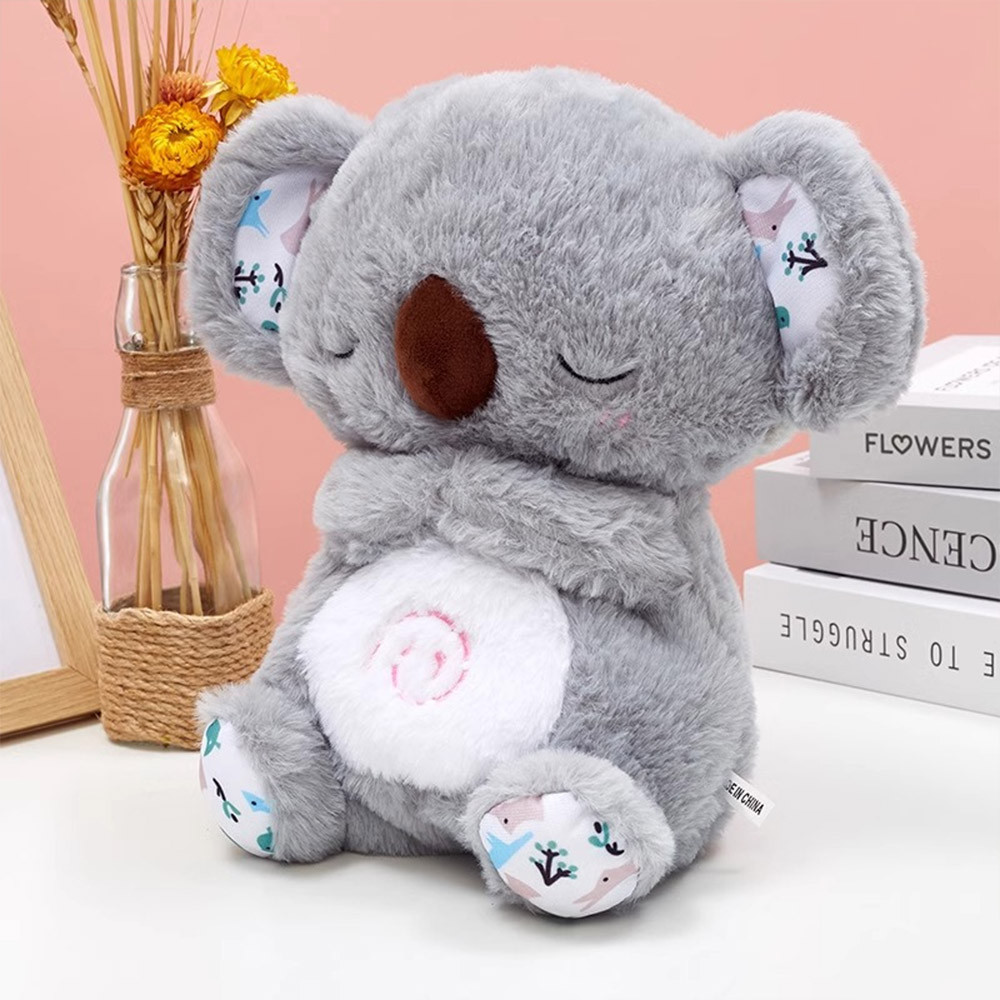 Breathing Koala Baby Soothing Koala Plush Doll With Light and Music Baby Sleeping Companion Toy